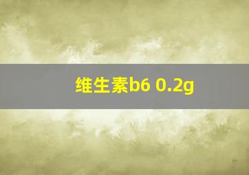 维生素b6 0.2g